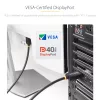 StarTech.com 1m DisplayPort 2.1 kabelis, VESA sertificēts DP40 DisplayPort kabelis ar UHBR10/HDR/HDCP 2.2, 8K 60Hz/4K 144Hz ar DSC 1.2a, 40Gbps, DP 2.1 kabelis, UHD monitora vads, M/M