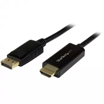 StarTech.com 2 m DisplayPort–HDMI kabelis – 4K 30 Hz – DisplayPort–HDMI adaptera kabelis – DP 1.2 uz HDMI monitora kabeļa pārveidotājs – bloķējams DP savienotājs – pasīvais DP–HDMI vads