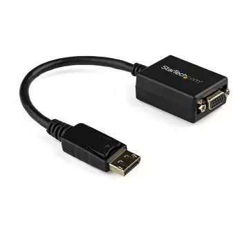 StarTech.com DisplayPort uz VGA adapteris - aktīvs DP uz VGA pārveidotājs - 1080p Video - DisplayPort sertificēts - DP/DP++ avots uz VGA monitora kabeļa adaptera sargspraudnis - fiksējošs DP savienotājs
