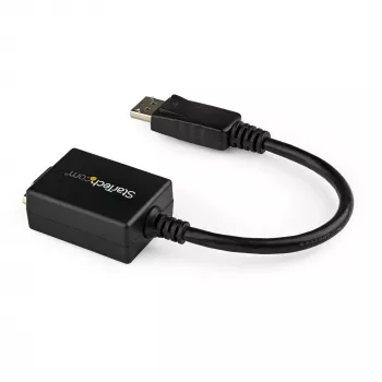 StarTech.com DisplayPort uz VGA adapteris - aktīvs DP uz VGA pārveidotājs - 1080p Video - DisplayPort sertificēts - DP/DP++ avots uz VGA monitora kabeļa adaptera sargspraudnis - fiksējošs DP savienotājs