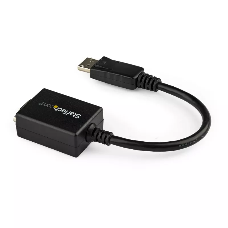 StarTech.com DisplayPort uz VGA adapteris - aktīvs DP uz VGA pārveidotājs - 1080p Video - DisplayPort sertificēts - DP/DP++ avots uz VGA monitora kabeļa adaptera sargspraudnis - fiksējošs DP savienotājs