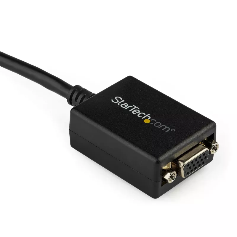 StarTech.com DisplayPort uz VGA adapteris - aktīvs DP uz VGA pārveidotājs - 1080p Video - DisplayPort sertificēts - DP/DP++ avots uz VGA monitora kabeļa adaptera sargspraudnis - fiksējošs DP savienotājs