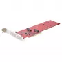 StarTech.com Divu M.2 PCIe SSD adaptera karte, PCIe x8 / x16 uz diviem NVMe vai AHCI M.2 SSD, PCI Express 4.0, 7,8 GBps uz disku, nepieciešama bifurkācija - saderīga ar Windows/Linux