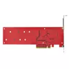 StarTech.com Divu M.2 PCIe SSD adaptera karte, PCIe x8 / x16 uz diviem NVMe vai AHCI M.2 SSD, PCI Express 4.0, 7,8 GBps uz disku, nepieciešama bifurkācija - saderīga ar Windows/Linux
