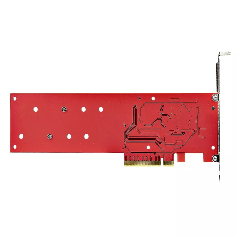 StarTech.com Divu M.2 PCIe SSD adaptera karte, PCIe x8 / x16 uz diviem NVMe vai AHCI M.2 SSD, PCI Express 4.0, 7,8 GBps uz disku, nepieciešama bifurkācija - saderīga ar Windows/Linux