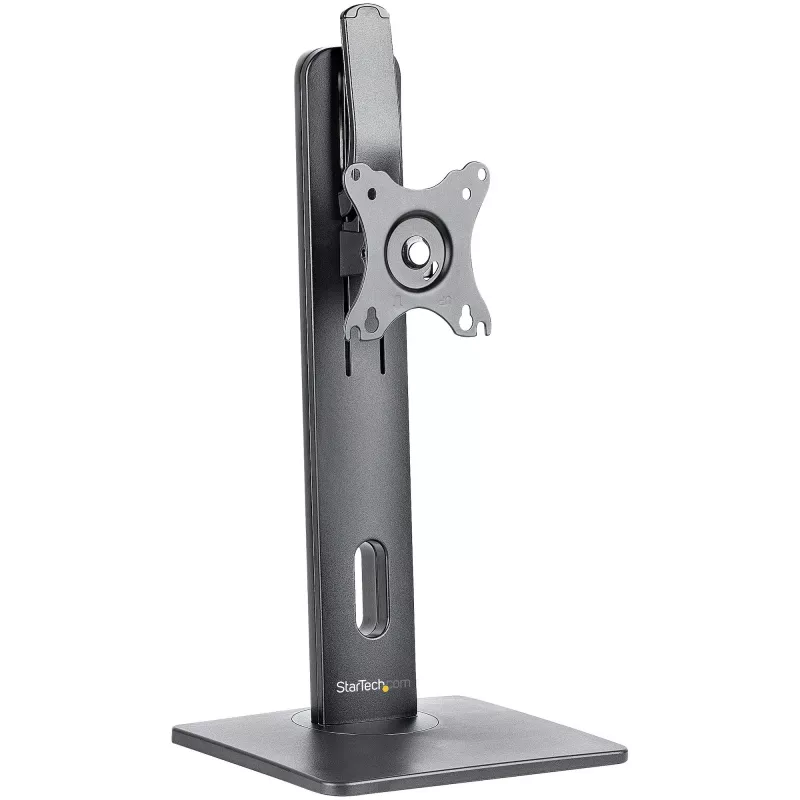 StarTech.com brīvi stāvošs viena monitora stiprinājums – augstumā regulējams monitora statīvs – VESA montāžas displejiem līdz 32 collām (15 mārciņas/7 kg) – ergonomisks monitora statīvs galdam – noliekšana/pagriešana/rotēšana