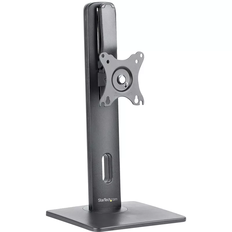 StarTech.com brīvi stāvošs viena monitora stiprinājums – augstumā regulējams monitora statīvs – VESA montāžas displejiem līdz 32 collām (15 mārciņas/7 kg) – ergonomisks monitora statīvs galdam – noliekšana/pagriešana/rotēšana