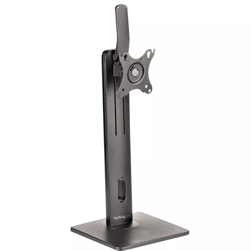 StarTech.com brīvi stāvošs viena monitora stiprinājums – augstumā regulējams monitora statīvs – VESA montāžas displejiem līdz 32 collām (15 mārciņas/7 kg) – ergonomisks monitora statīvs galdam – noliekšana/pagriešana/rotēšana