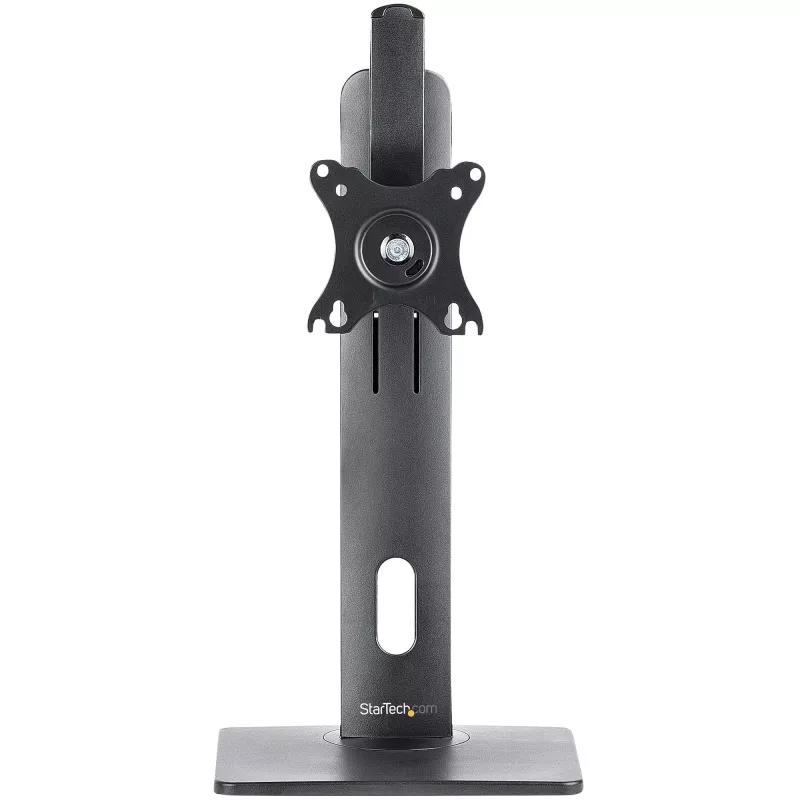 StarTech.com brīvi stāvošs viena monitora stiprinājums – augstumā regulējams monitora statīvs – VESA montāžas displejiem līdz 32 collām (15 mārciņas/7 kg) – ergonomisks monitora statīvs galdam – noliekšana/pagriešana/rotēšana