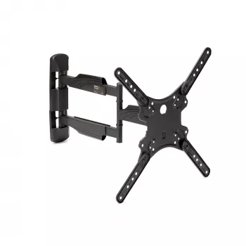 StarTech.com FPWARTB1M pilnībā kustināms televizora sienas stiprinājums, locāms atbalsta plecs, 32–55 collu VESA displejiem, līdz 35 kg (77 mārc.), pagriežams +90/-90, tērauds, melns