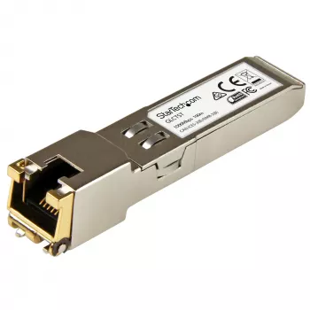 StarTech.com Cisco GLC-T saderīgs SFP raiduztvērēja modulis - 1000BASE-T~Cisco GLC-T saderīgs SFP modulis - 1000BASE-T - SFP uz RJ45 Cat6/Cat5e - 1GE Gigabit Ethernet SFP - RJ-45 100m - Cisco Firepower, ASR920, IE2000