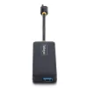 StarTech.com 4 portu USB-C centrmezgls, 5 Gbps, USB-C uz 4x USB-A, ar kopnes barošanu, mazs ceļojumu mini centrmezgls, vairāku portu USB 3.0 sadalītājs, pārnēsājams centrmezgls, pārstrāvas aizsardzība