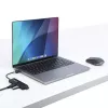 StarTech.com 4 portu USB-C centrmezgls, 5 Gbps, USB-C uz 4x USB-A, ar kopnes barošanu, mazs ceļojumu mini centrmezgls, vairāku portu USB 3.0 sadalītājs, pārnēsājams centrmezgls, pārstrāvas aizsardzība