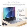 StarTech.com 4 portu USB-C centrmezgls, 5 Gbps, USB-C uz 4x USB-A, ar kopnes barošanu, mazs ceļojumu mini centrmezgls, vairāku portu USB 3.0 sadalītājs, pārnēsājams centrmezgls, pārstrāvas aizsardzība