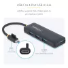 StarTech.com 4 portu USB-C centrmezgls, 5 Gbps, USB-C uz 4x USB-A, ar kopnes barošanu, mazs ceļojumu mini centrmezgls, vairāku portu USB 3.0 sadalītājs, pārnēsājams centrmezgls, pārstrāvas aizsardzība