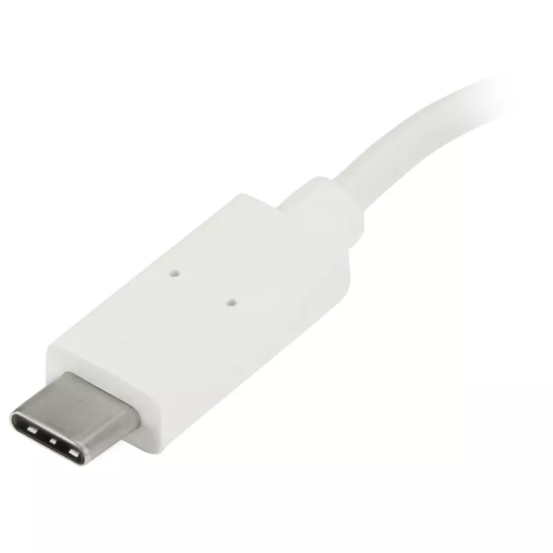 StarTech.com 4 Portu USB C centrmezgls ar 1x USB-C un 3x USB-A pieslēgvietām (SuperSpeed 5 Gbps) – USB kopnes barošana – Pārnēsājams/klēpjdatora USB 3.0 adaptera centrmezgls – USB 3.1 Gen 1/USB 3.2 Gen 1 Type-C centrmezgls – Balts