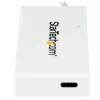 StarTech.com 4 Portu USB C centrmezgls ar 1x USB-C un 3x USB-A pieslēgvietām (SuperSpeed 5 Gbps) – USB kopnes barošana – Pārnēsājams/klēpjdatora USB 3.0 adaptera centrmezgls – USB 3.1 Gen 1/USB 3.2 Gen 1 Type-C centrmezgls – Balts