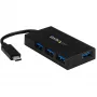 StarTech.com 4 Portu USB C centrmezgls - USB Type-C centrmezgls ar 4x USB-A portiem (USB 3.0/3.1 Gen 1 SuperSpeed 5Gbps) - USB kopnes vai pašbarošana - Portatīvs USB-C uz USB-A BC 1.2 uzlādes centrmezgls ar strāvas adapteri~4 Portu USB C centrmezgls - USB Type-C centrmezgls ar 4x USB-A portiem USB 3.0 centrmezgls (5Gbps) - USB kopnes vai pašbarošana - Portatīvs USB-C uz USB-A BC 1.2 uzlādes…