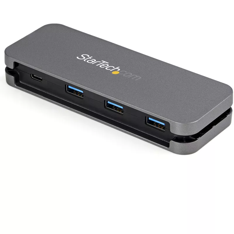 StarTech.com 4 portu USB C centrmezgls - 3x USB-A/1x USB-C - 5Gbps USB 3.0 Type-C centrmezgls (3.2/3.1 Gen 1) - ar kopnes barošanu - pārnēsājams USB-C uz USB-A adaptera centrmezgls - 28,5 cm (11,2 collu) kabelis ar kabeļa pārvaldību~4 portu USB C centrmezgls - 3x USB-A/1x USB-C - USB 3.0 Type-C centrmezgls - USB 3.2 Gen 1 (5Gbps) - ar kopnes barošanu - pārnēsājams USB-C uz USB-A adaptera…