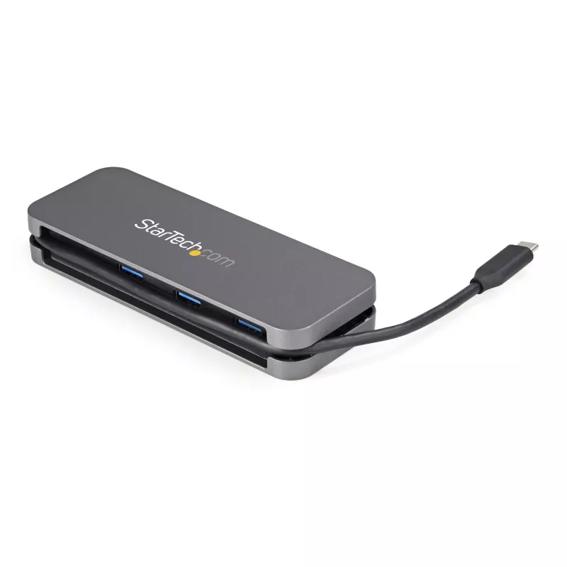 StarTech.com 4 portu USB C centrmezgls - 3x USB-A/1x USB-C - 5Gbps USB 3.0 Type-C centrmezgls (3.2/3.1 Gen 1) - ar kopnes barošanu - pārnēsājams USB-C uz USB-A adaptera centrmezgls - 28,5 cm (11,2 collu) kabelis ar kabeļa pārvaldību~4 portu USB C centrmezgls - 3x USB-A/1x USB-C - USB 3.0 Type-C centrmezgls - USB 3.2 Gen 1 (5Gbps) - ar kopnes barošanu - pārnēsājams USB-C uz USB-A adaptera…