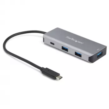 StarTech.com HB31C3A1CB 4 portu USB-C centrmezgls, 3x USB-A + 1x USB-C, USB 3.1 Gen 2 10 Gbps, barojams no USB, 25 cm kabelis
