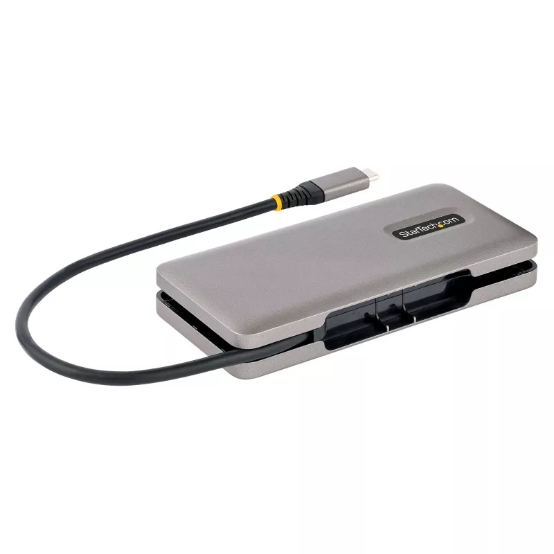 StarTech.com 4 portu USB-C centrmezgls – 1x USB-A un 3x USB-C porti – USB 3.2 Gen 2 (10 Gbps) – ar kopnes barošanu – USB Type C centrmezgls ar 32 cm aptinošo kabeli – pārnēsājams USB-C uz USB-A centrmezgls