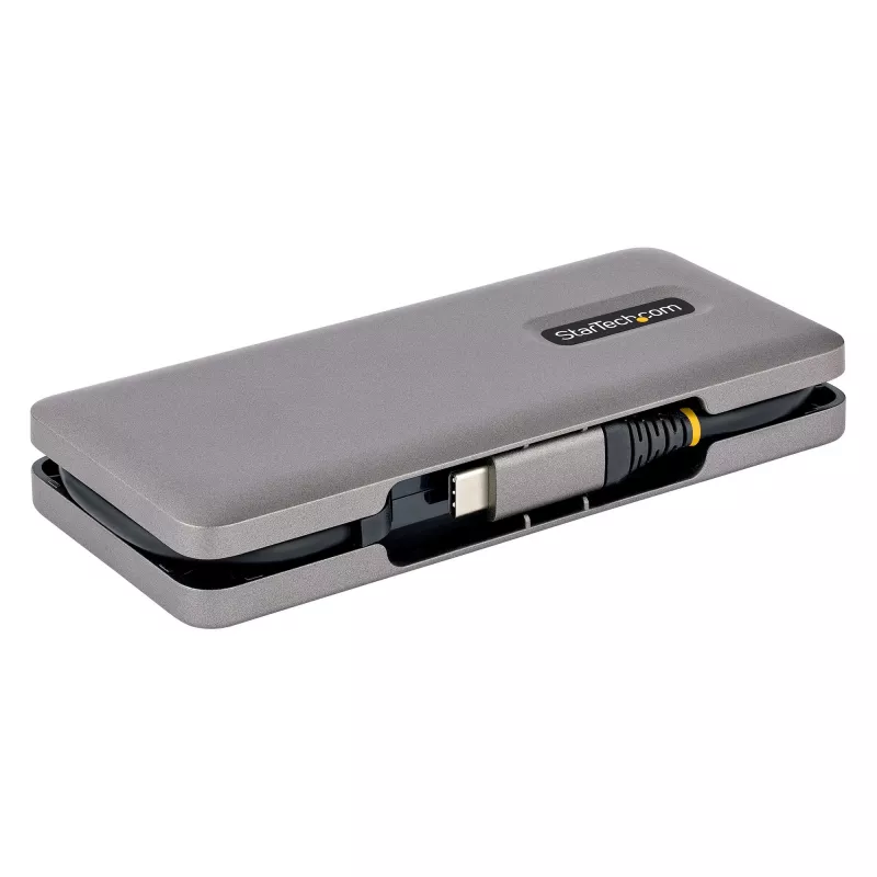 StarTech.com 4 portu USB-C centrmezgls – 1x USB-A un 3x USB-C porti – USB 3.2 Gen 2 (10 Gbps) – ar kopnes barošanu – USB Type C centrmezgls ar 32 cm aptinošo kabeli – pārnēsājams USB-C uz USB-A centrmezgls