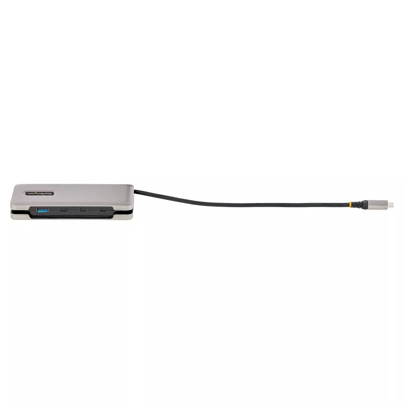 StarTech.com 4 portu USB-C centrmezgls – 1x USB-A un 3x USB-C porti – USB 3.2 Gen 2 (10 Gbps) – ar kopnes barošanu – USB Type C centrmezgls ar 32 cm aptinošo kabeli – pārnēsājams USB-C uz USB-A centrmezgls