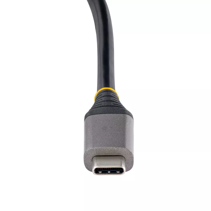 StarTech.com 4 portu USB-C centrmezgls, 4x USB-C porti, USB 3.2 Gen 2 (10 Gbit/s) — pārnēsājams USB-C centrmezgls ar 100 W Power Delivery caurlaidi — USB Type-C centrmezgls ar 12,6 collu/32 cm aptinamo kabeli