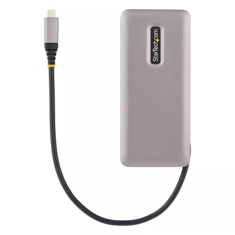 StarTech.com 4 portu USB-C centrmezgls, 4x USB-C porti, USB 3.2 Gen 2 (10 Gbit/s) — pārnēsājams USB-C centrmezgls ar 100 W Power Delivery caurlaidi — USB Type-C centrmezgls ar 12,6 collu/32 cm aptinamo kabeli