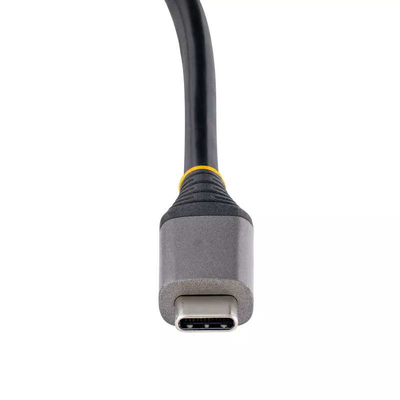 StarTech.com 4 portu USB-C centrmezgls, 4x USB-C porti, USB 3.2 Gen 2 (10 Gbit/s) — pārnēsājams USB-C centrmezgls ar 100 W Power Delivery caurlaidi — USB Type-C centrmezgls ar 12,6 collu/32 cm aptinamo kabeli