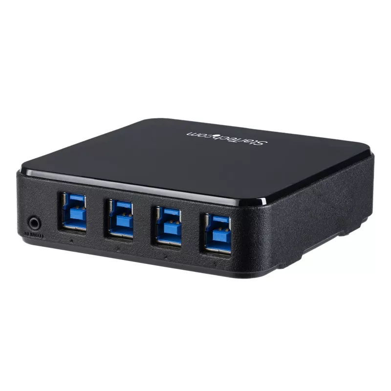 StarTech.com 4 pret 4 USB 3.0 perifērijas koplietošanas slēdzis, 5 Gbit/s, Micro-USB Type-B, melns, plastmasa, CE, FCC, REACH, 0 - 40 °C