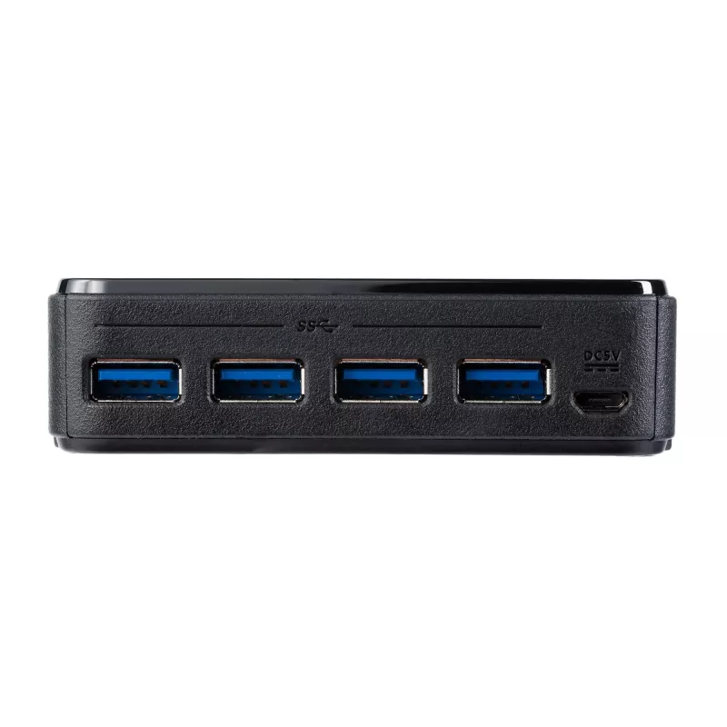 StarTech.com 4 pret 4 USB 3.0 perifērijas koplietošanas slēdzis, 5 Gbit/s, Micro-USB Type-B, melns, plastmasa, CE, FCC, REACH, 0 - 40 °C