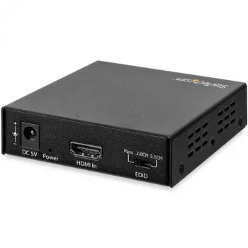 StarTech.com 4K HDMI Audio Extractor with 4K 60Hz Support, Melns, 4096 x 2160 pikseļi, 1280 x 720,1920 x 1080,1920 x 1200,3840 x 2160,4096 x 2160, 60 Hz, 5.1 kanāli, HDMI
