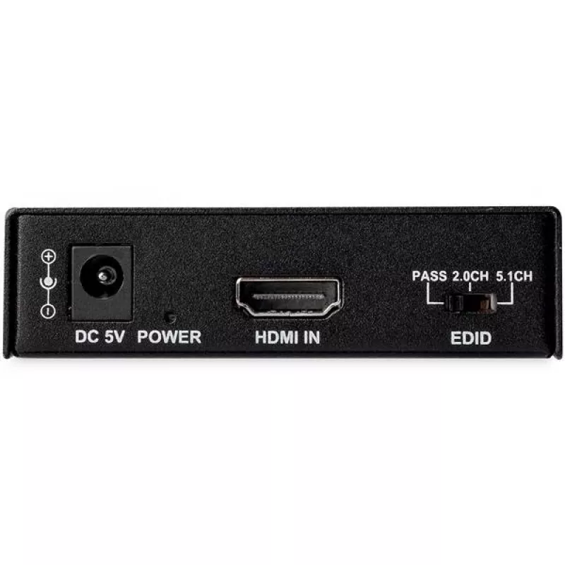 StarTech.com 4K HDMI Audio Extractor with 4K 60Hz Support, Melns, 4096 x 2160 pikseļi, 1280 x 720,1920 x 1080,1920 x 1200,3840 x 2160,4096 x 2160, 60 Hz, 5.1 kanāli, HDMI