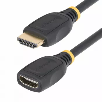 StarTech.com 6,6 pēdas (2 m) HDMI 2.0 pagarinātāja kabelis, augstas veiktspējas HDMI pieslēgvietas aizsardzības kabelis, 4K 60Hz, HDMI vīrišķais-sievišķais pagarinātāja adaptera vads, HDMI pagarinātāja kabelis, V/S