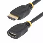 StarTech.com 6,6 pēdas (2 m) HDMI 2.0 pagarinātāja kabelis, augstas veiktspējas HDMI pieslēgvietas aizsardzības kabelis, 4K 60Hz, HDMI vīrišķais-sievišķais pagarinātāja adaptera vads, HDMI pagarinātāja kabelis, V/S