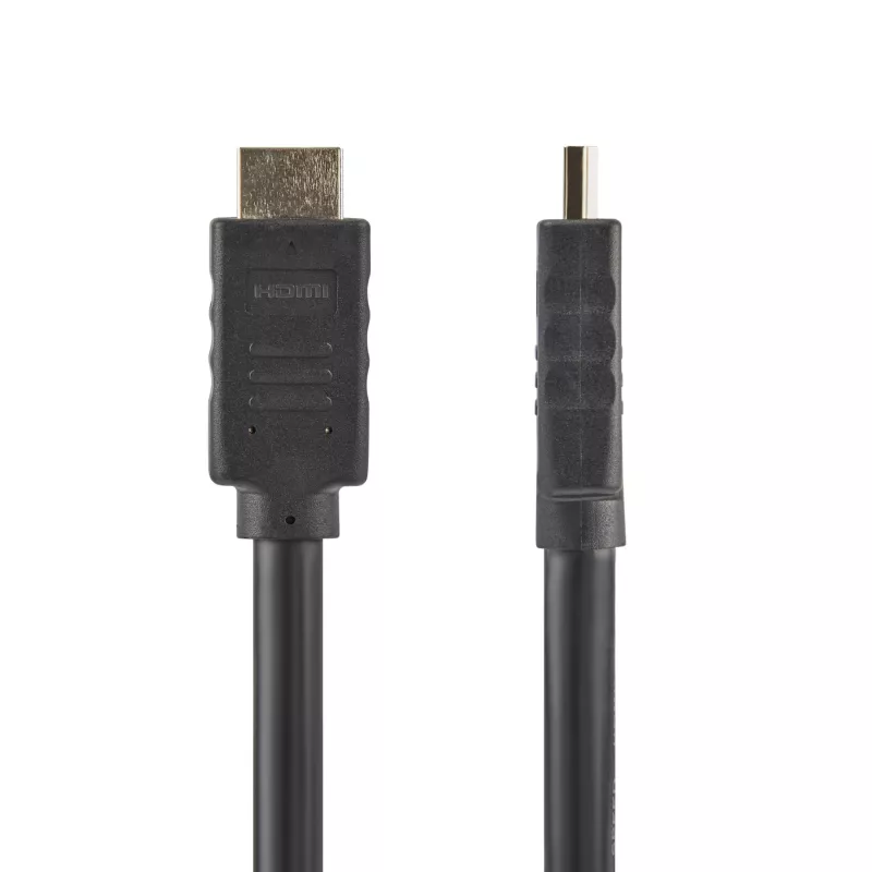 StarTech.com 50 pēdu (15 m) HDMI 2.0 kabelis - 4K 60Hz aktīvs HDMI kabelis - CL2 novērtēts izmantošanai sienā - garš izturīgs ātrdarbīgs UHD HDMI kabelis - HDR, 18Gbps - vīrieša-vīrieša tipa vads - melns