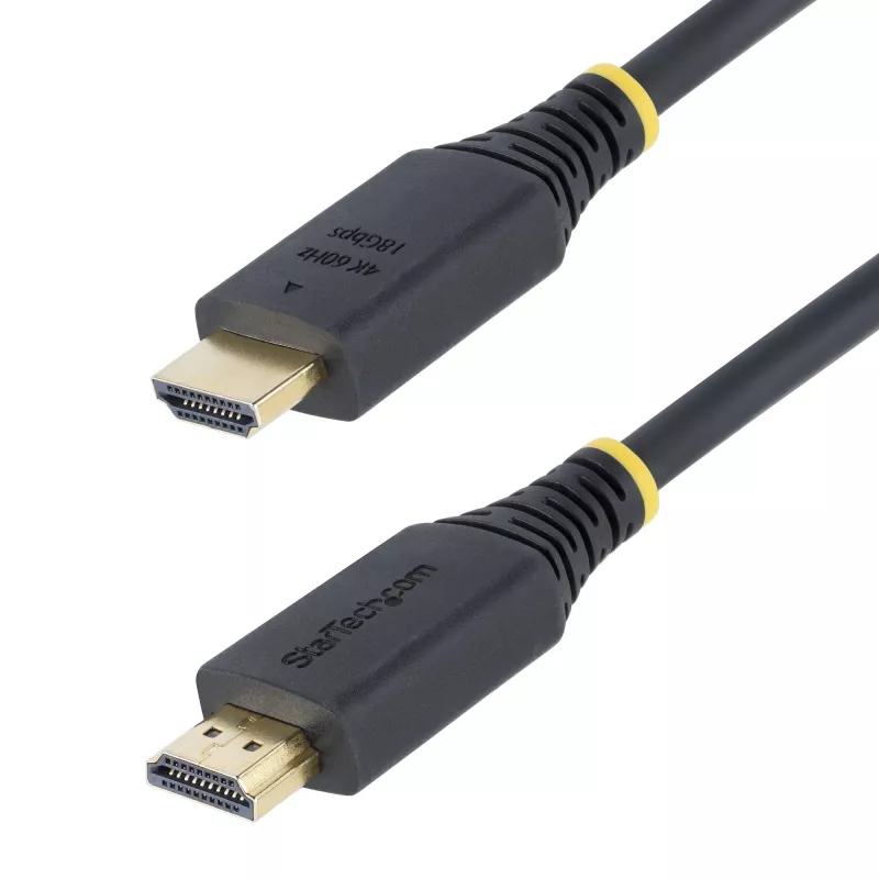 StarTech.com 30 cm (1 pēda) ātrdarbīgs HDMI kabelis, 4K 60 Hz/1440p 144 Hz, HDR10/HDCP 2.2/ARC, 18 Gb/s, UHD HDMI 2.0 vads televizoram/monitoram/displejam, TPE apvalks