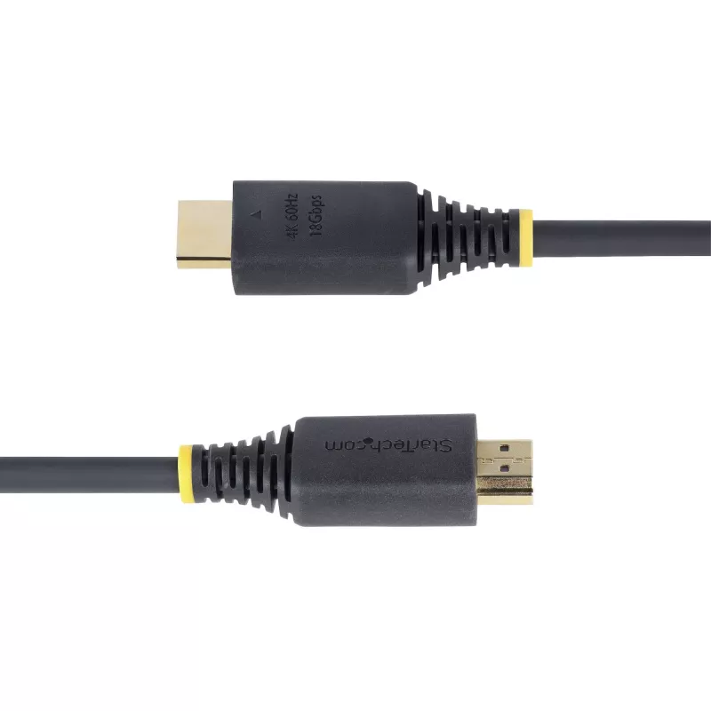 StarTech.com 30 cm (1 pēda) ātrdarbīgs HDMI kabelis, 4K 60 Hz/1440p 144 Hz, HDR10/HDCP 2.2/ARC, 18 Gb/s, UHD HDMI 2.0 vads televizoram/monitoram/displejam, TPE apvalks