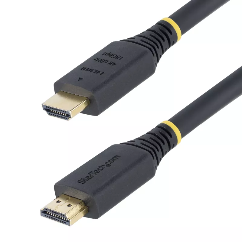 StarTech.com 7m (22.9ft) Premium Certified High Speed HDMI kabelis, 4K 60Hz/1440p 144Hz, HDR10/HDCP 2.2/ARC, 18Gbps, UHD HDMI 2.0 vads TV/monitoram/displejam, TPE apvalks