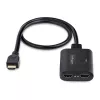 StarTech.com 2-portu HDMI sadalītājs, 4K 60Hz HDMI 2.0 video, 4K HDMI sadalītājs 1 ieeja 2 izejas, 1x2 HDMI displeja/izejas sadalītājs, HDR/HDCP, 20 collu (50 cm) iebūvēts HDMI kabelis