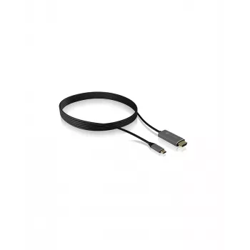 ICY BOX IB-CB020-C HDMI kabelis 1,8 m HDMI Type A (Standard) Melns, Sudrabs