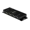 StarTech.com 4 pieslēgvietu USB–DB9 RS232 seriālo interfeisu adaptera centrmezgls – industriāls, stiprināms uz DIN sliedes un sienas