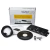 StarTech.com 4 pieslēgvietu USB–DB9 RS232 seriālo interfeisu adaptera centrmezgls – industriāls, stiprināms uz DIN sliedes un sienas