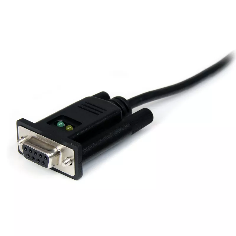 StarTech.com 6 pēdas (1,8 m) 1 porta USB uz seriālo RS232 adapteris, FTDI DB9 seriālais DCE adaptera kabelis, Null Modem, USB 2.0 — TAA
