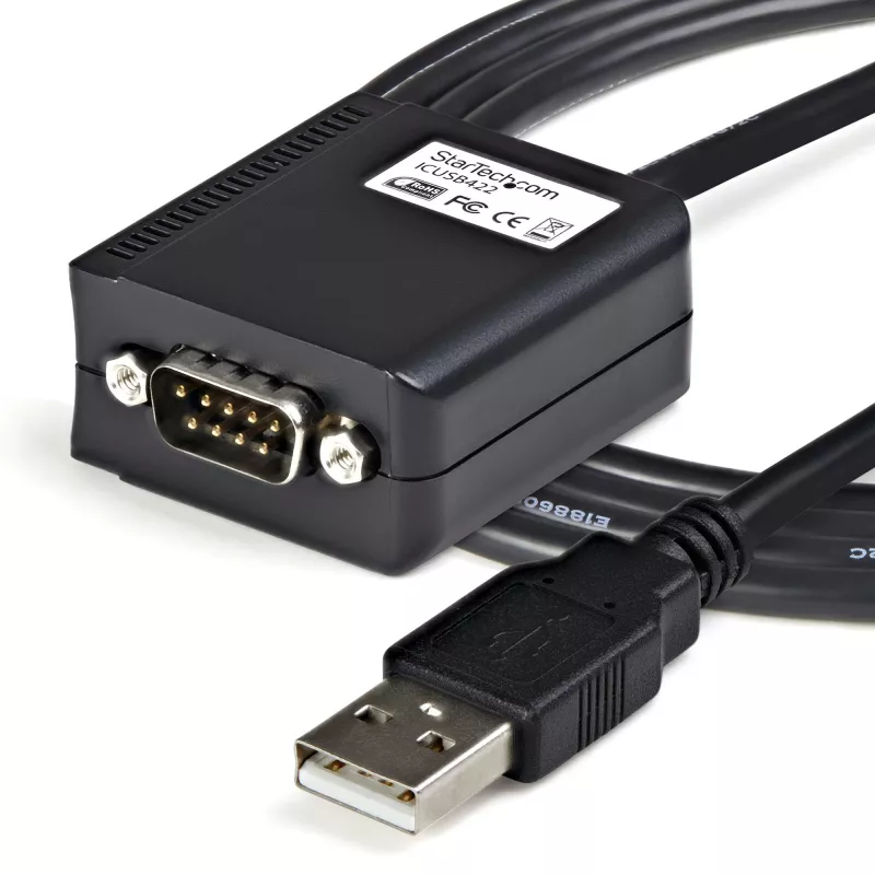 StarTech.com 6 pēdas (1,8 m) 1 porta profesionālais RS422/485 USB seriālais kabeļa adapteris ar COM porta saglabāšanu, USB uz RS422 adapteris - TAA
