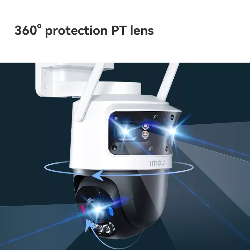 IP drošības kamera IMOU Cruiser Triple IPC-S7UP-11M0WED — 2880×1620, 6 mm, 8× digitālā tālummaiņa, vadu un bezvadu, āra, griestu/sienas stiprinājums