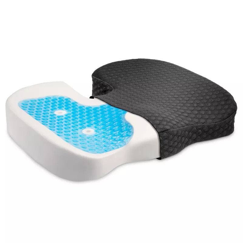 Kensington Premium Cool-Gel sēdekļa spilvens, Sēdekļa spilvens, Atmiņas putas, Krēsls, Melna, Vienkrāsains, Rāvējslēdzējs