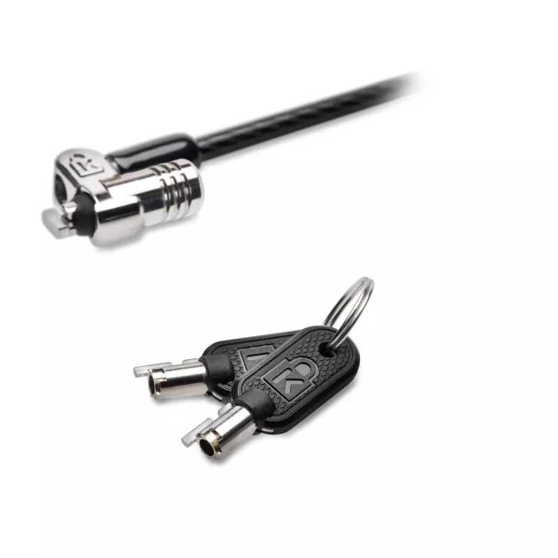 Kensington MICROSAVER 2.0 MK KLĒPJDATORA SLĒDZENE, Atslēga, Tērauds, Melna, Sudrabota